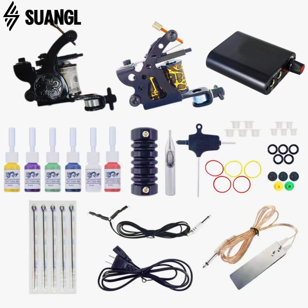 Tattoo Coil Set, Double Coil Machines,Black Dragon Inks,Inks Cups,Tattoo Kit Suitable For Tattoo Beginners And Tattoo Masters
Tattoo Coil Set, Double Coil Machines,Black Dragon Inks,Inks Cups,Tattoo Kit Suitable For Tattoo Beginners And Tattoo Masters