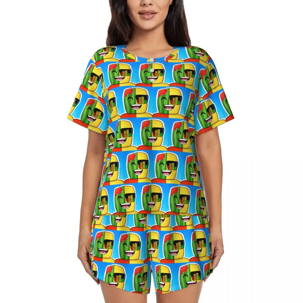 Sunny And Melon Round Neck Short Sleeves Nightdress for Sleeping Sleepshirts Women Loose Pajama Set Short Pants
Sunny And Melon Round Neck Short Sleeves Nightdress for Sleeping Sleepshirts Women Loose Pajama Set Short Pants