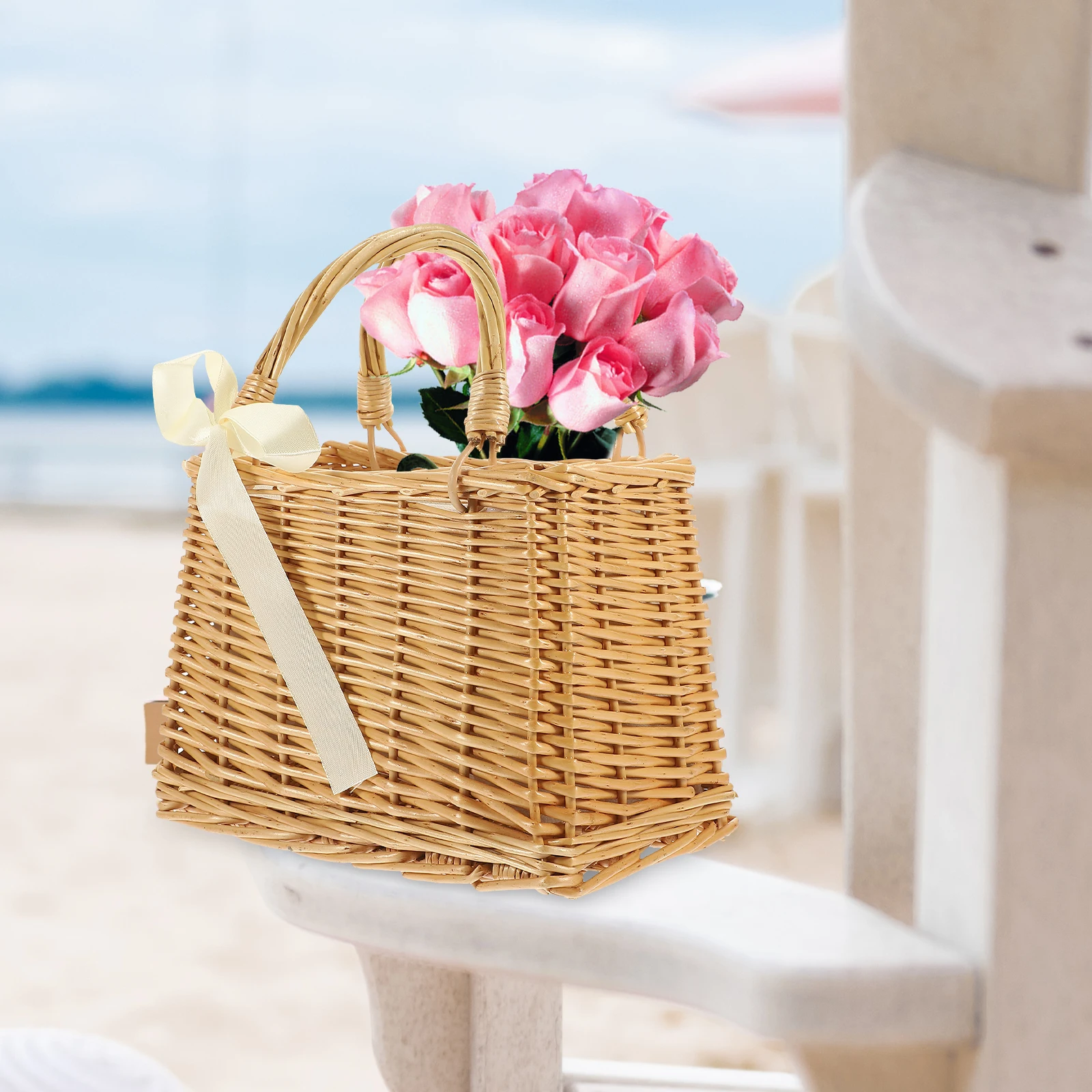 Wicker Hand Basket Baskets Garden Wedding Harvest Rattan Flower Woman Handheld Small Storage Natural Material Living Room
Wicker Hand Basket Baskets Garden Wedding Harvest Rattan Flower Woman Handheld Small Storage Natural Material Living Room