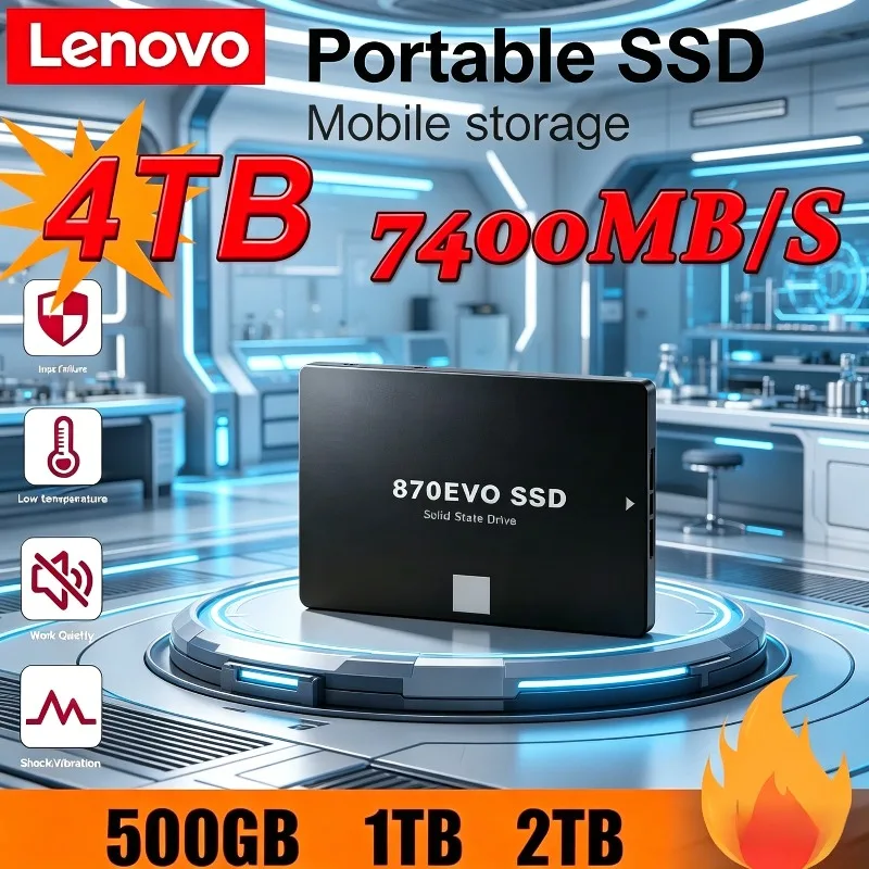 Lenovo 870 EVO 2.5 Inch 1TB 2TB 4TB Solid State Disk SSD Internal HDD Hard Drive Sata3 For Laptop Microcomputer Desktop
Lenovo 870 EVO 2.5 Inch 1TB 2TB 4TB Solid State Disk SSD Internal HDD Hard Drive Sata3 For Laptop Microcomputer Desktop