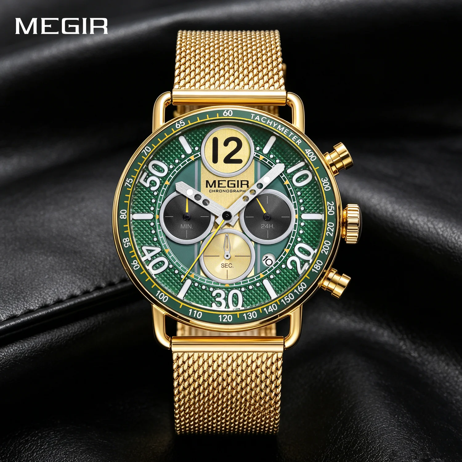MEGIR Luxury Chronograph Analog Quartz Watch Watch for Men Clock Steel Mesh Strap Waterproof Large Dial Male Business Wristwatch
MEGIR Luxury Chronograph Analog Quartz Watch Watch for Men Clock Steel Mesh Strap Waterproof Large Dial Male Business Wristwatch