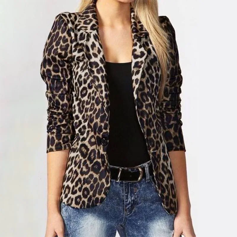 Spring/autumn Women's Turn-down Collar Leopard Print Geometric Long Sleeved Button Cardigan Coat Office Lady Fashion Casual Tops
Spring/autumn Women's Turn-down Collar Leopard Print Geometric Long Sleeved Button Cardigan Coat Office Lady Fashion Casual Tops