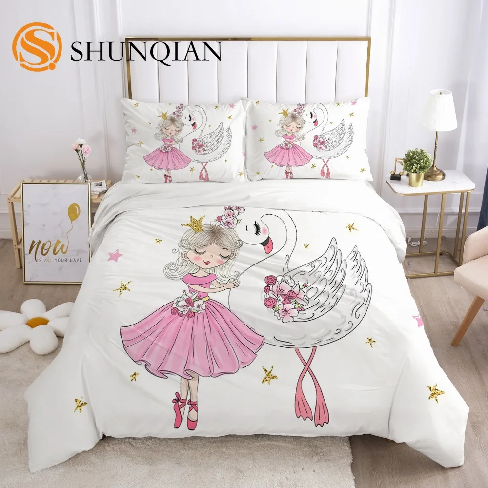 Girls Princess Cartoon Bedding Set For Baby Kids Children Crib Duvet Cover Set Pillowcase Blanket Quilt Cover Cute Pink Swan
Girls Princess Cartoon Bedding Set For Baby Kids Children Crib Duvet Cover Set Pillowcase Blanket Quilt Cover Cute Pink Swan