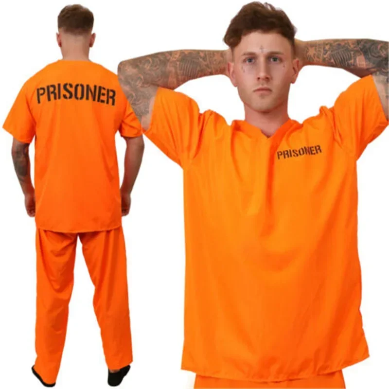 Prisoner Costume Men Orange Jumpsuit Kids Boy Shirt Pants Halloween Jailbird Cosplay Anime Clothes 2024 Stage Wear Party Show
Prisoner Costume Men Orange Jumpsuit Kids Boy Shirt Pants Halloween Jailbird Cosplay Anime Clothes 2024 Stage Wear Party Show