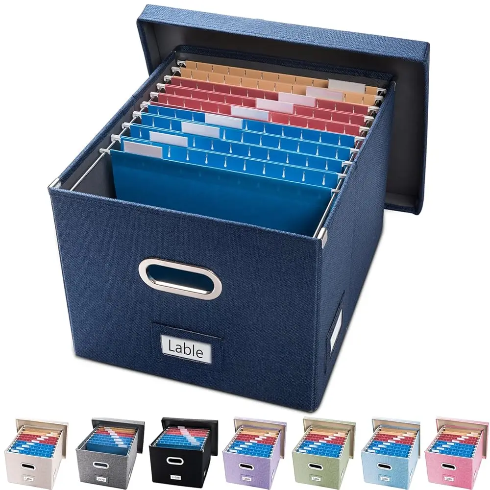 File Organizer Box - Set Of 1 Collapsible Decorative Linen Filing Storage Hanging File Folders With Lids Office Cabinet
File Organizer Box - Set Of 1 Collapsible Decorative Linen Filing Storage Hanging File Folders With Lids Office Cabinet
