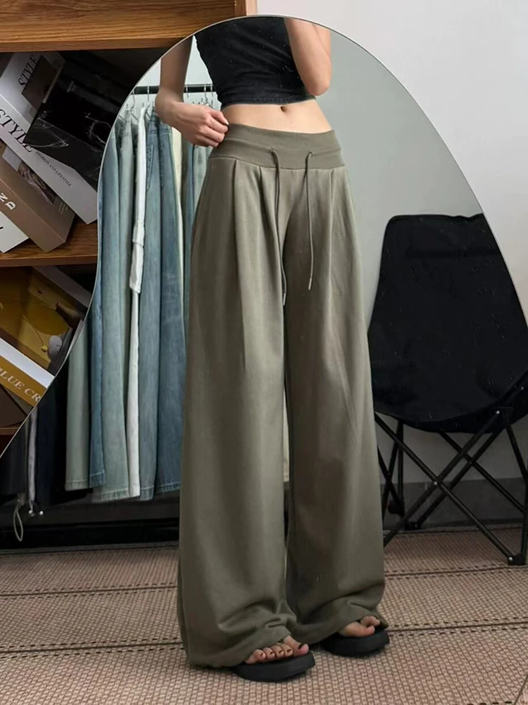 Y2k уличная одежда, хлопковые спортивные штаны, женские корейские универсальные спортивные штаны большого размера, повседневные широкие брюки с высокой талией и шнурком
Y2k уличная одежда, хлопковые спортивные штаны, женские корейские универсальные спортивные штаны большого размера, повседневные широкие брюки с высокой талией и шнурком