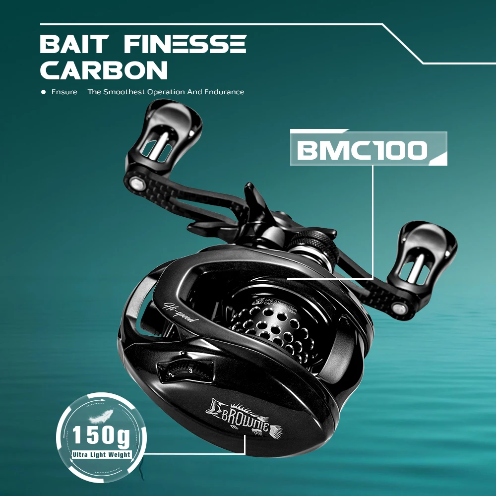 Катушка Soloking BMC100 BFS, 150 г, сверхлегкая катушка Baitcaster, передаточное число 8,1:1, мощность перетаскивания, катушка 11 + 1BB, карбоновая рыболовная катушка Finesse
Катушка Soloking BMC100 BFS, 150 г, сверхлегкая катушка Baitcaster, передаточное число 8,1:1, мощность перетаскивания, катушка 11 + 1BB, карбоновая рыболовная катушка Finesse