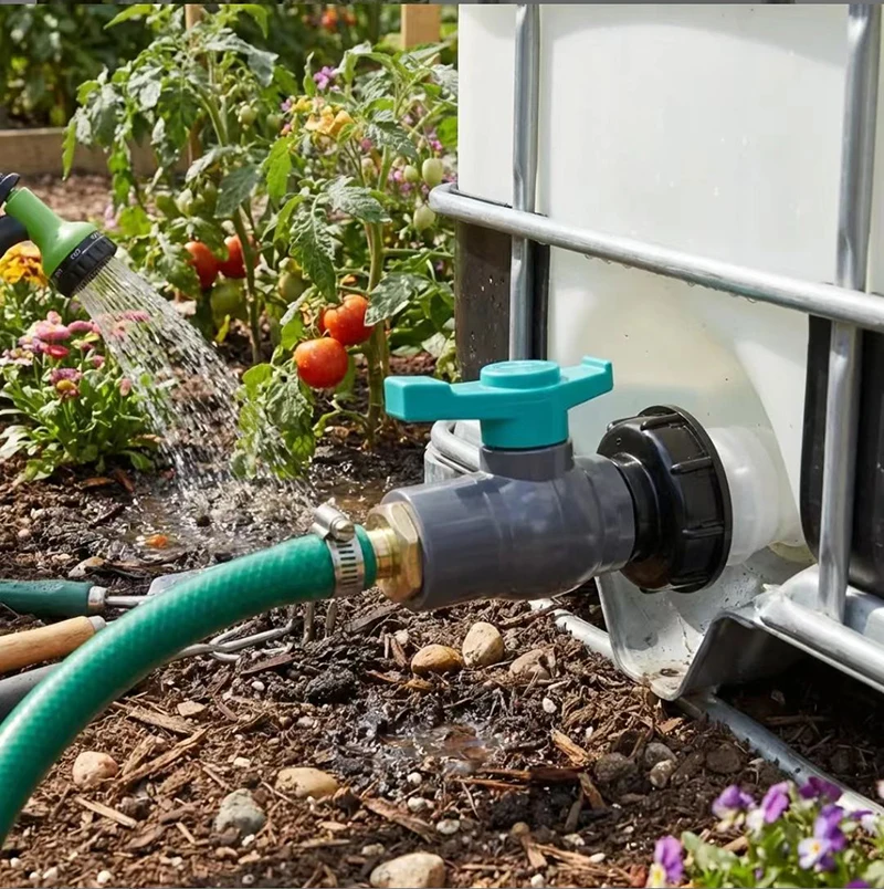 IBC Rain Barrel Spigot Adapter with Ball Valve, S60x6 Standard IBC Tank to car washer for Outdoor Water Storage and garden use.
IBC Rain Barrel Spigot Adapter with Ball Valve, S60x6 Standard IBC Tank to car washer for Outdoor Water Storage and garden use.