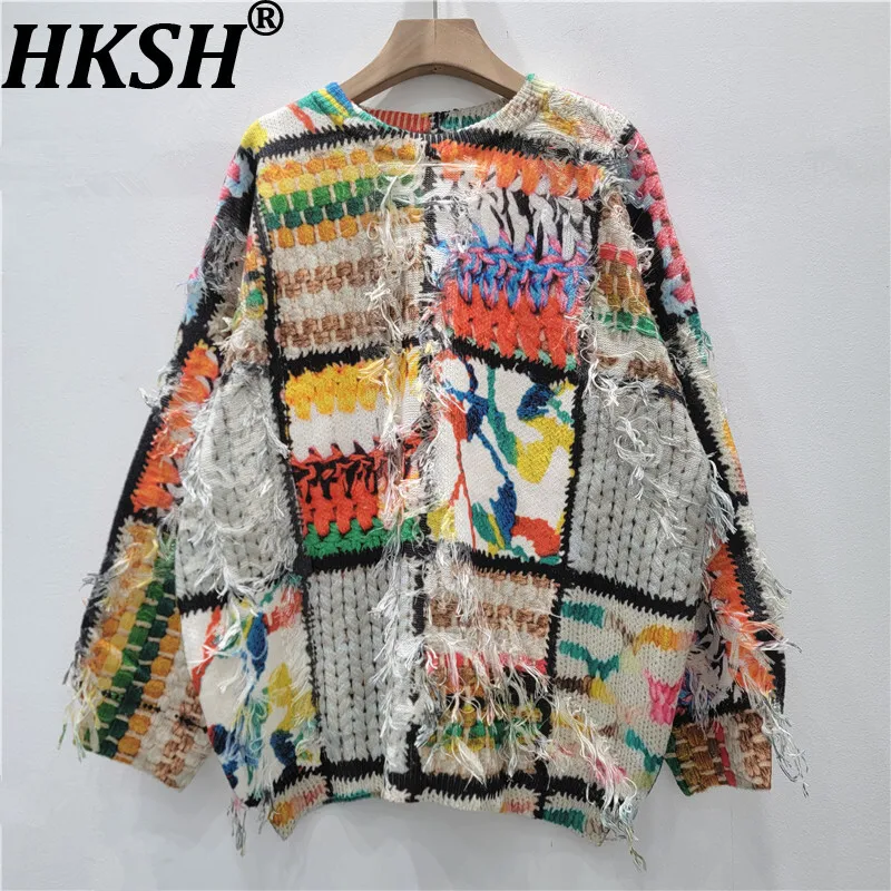 HKSH осень-зима новый женский свитер с круглым вырезом и длинными рукавами с принтом цветных блоков уличная одежда потертый вязаный пуловер топы HK14631
HKSH осень-зима новый женский свитер с круглым вырезом и длинными рукавами с принтом цветных блоков уличная одежда потертый вязаный пуловер топы HK14631