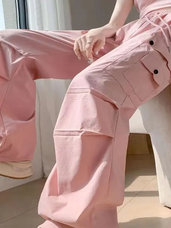 American Style High Waist Fleece Lined Wide Leg Casual Pants Women's Quick Dry Work Trousers Straight Cut Loose Fit Summer Thin
American Style High Waist Fleece Lined Wide Leg Casual Pants Women's Quick Dry Work Trousers Straight Cut Loose Fit Summer Thin
