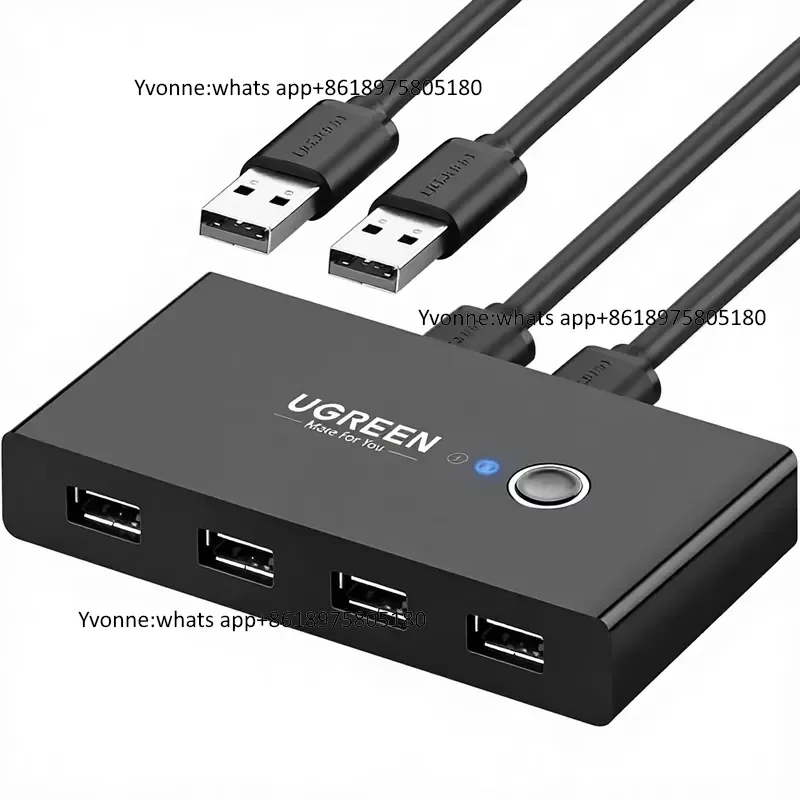 USB 2.0 Switch for 2 Computers Sharing 4 Devices (Mouse Keyboard Scanner Printer) One-Button Swapping 2-Pack
USB 2.0 Switch for 2 Computers Sharing 4 Devices (Mouse Keyboard Scanner Printer) One-Button Swapping 2-Pack