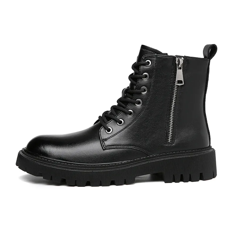 Men Motorcycle Boots Chelsea Ankle Casual High Top Lace Up Luxury Trainers Leather Riding Male Black Spring Autumn Shoes
Men Motorcycle Boots Chelsea Ankle Casual High Top Lace Up Luxury Trainers Leather Riding Male Black Spring Autumn Shoes