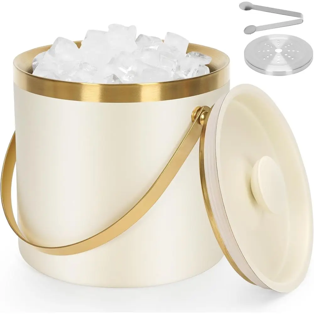 ZORMY 3L Double-Wall Vacuum Insulated StainlSteel Ice Bucket with Lid & Tong,Wine and Champagne Bucket or Home & Parties(WhiteGo
ZORMY 3L Double-Wall Vacuum Insulated StainlSteel Ice Bucket with Lid & Tong,Wine and Champagne Bucket or Home & Parties(WhiteGo