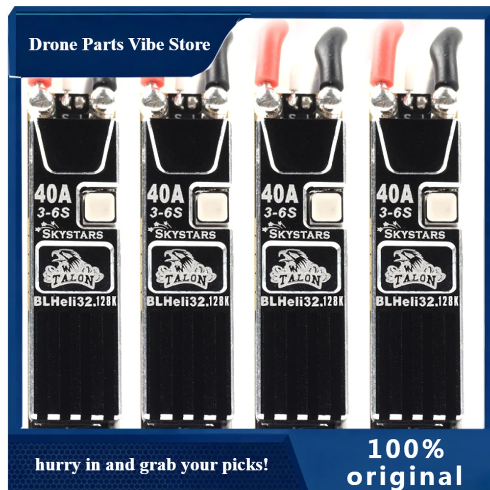 AP4 PCS Skystars 40A Blheli_32 128K MCU 3-6S Brushless ESC for QAV 170-330 RC For FPV Racer for RC Drone FPV Racing
AP4 PCS Skystars 40A Blheli_32 128K MCU 3-6S Brushless ESC for QAV 170-330 RC For FPV Racer for RC Drone FPV Racing