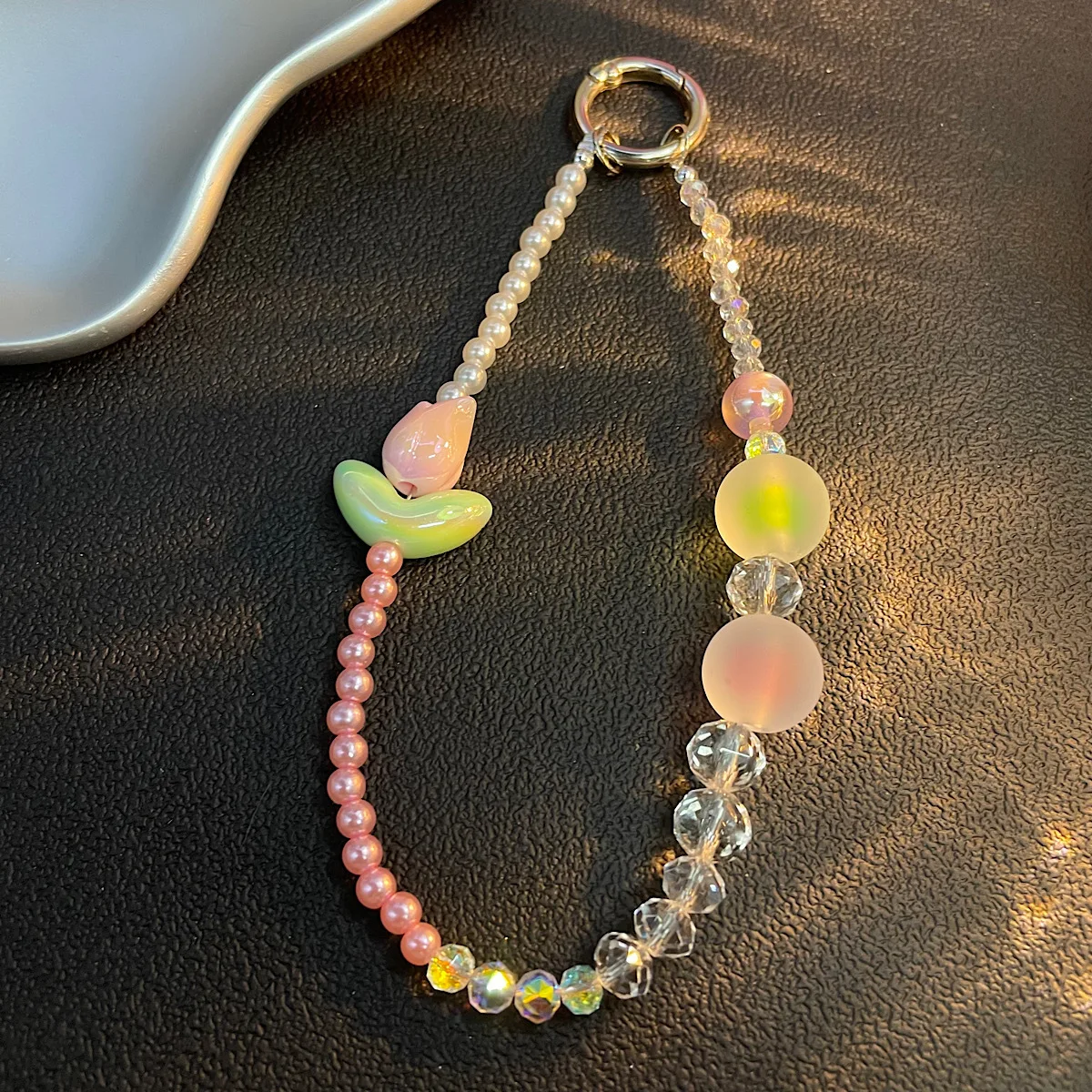 Летняя цепочка для мобильного телефона, романтическая подвесная цепочка из бисера-тюльпана, маленький прозрачный браслет на запястье, стильная высокая красивая цепочка
Летняя цепочка для мобильного телефона, романтическая подвесная цепочка из бисера-тюльпана, маленький прозрачный браслет на запястье, стильная высокая красивая цепочка