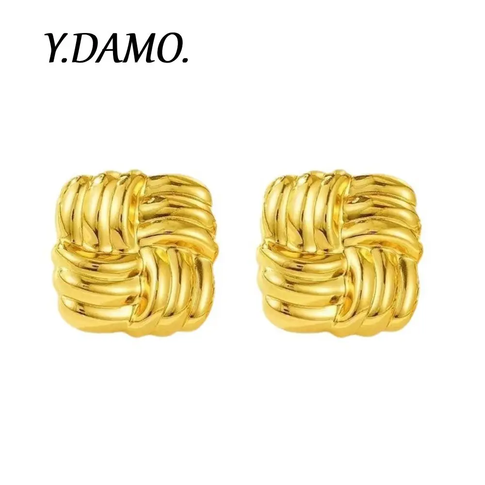Damo Earrings Elegant Square Earrings Gold Color Stainless Steel Women Jewelry Texture Design Luxury Jewelry Minimalist Earrings
Damo Earrings Elegant Square Earrings Gold Color Stainless Steel Women Jewelry Texture Design Luxury Jewelry Minimalist Earrings