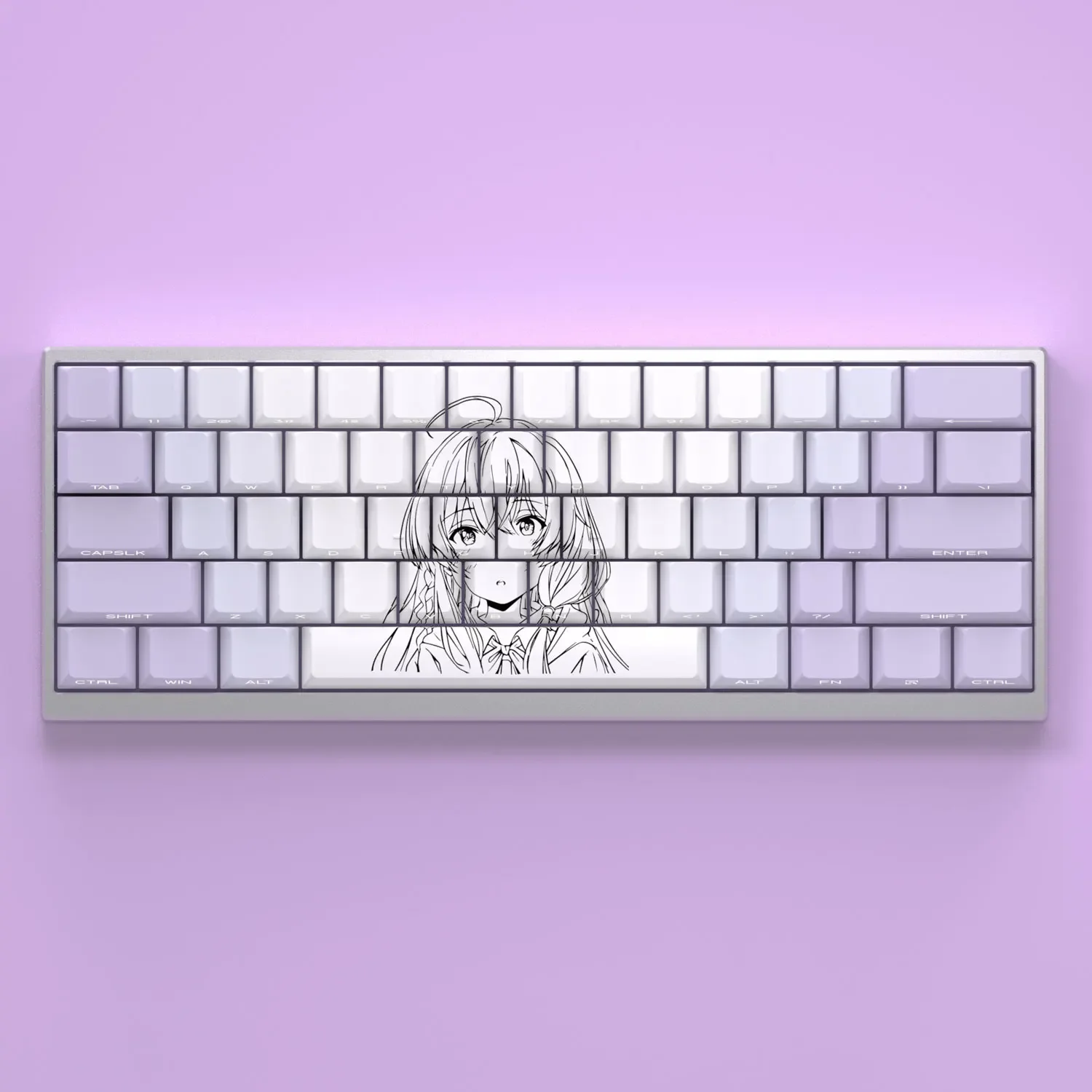 130 Key Keycaps Ilyina Anime PBT Dye Sublimation Purple Cherry Side Print Backlight Mechanical Keyboard AULA F75 Ajazz Ak820pro
130 Key Keycaps Ilyina Anime PBT Dye Sublimation Purple Cherry Side Print Backlight Mechanical Keyboard AULA F75 Ajazz Ak820pro