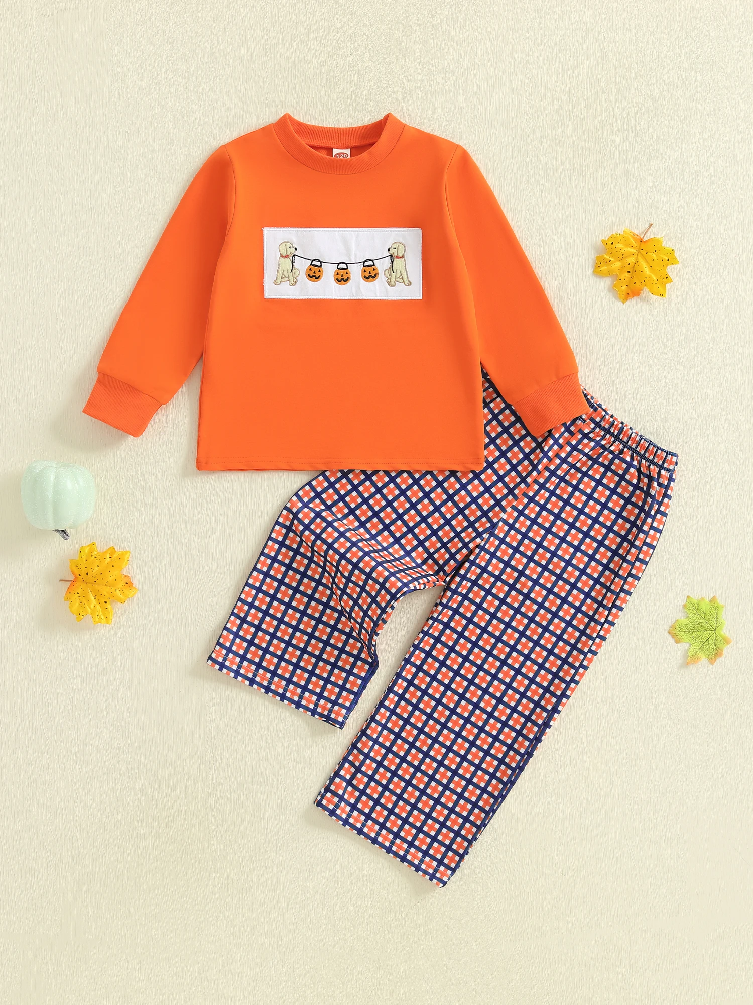 Комплект костюма на Хэллоуин для малышей, толстовка с принтом призраков и полосатые штаны, комплект из двух предметов для мальчиков 1-3 лет
Комплект костюма на Хэллоуин для малышей, толстовка с принтом призраков и полосатые штаны, комплект из двух предметов для мальчиков 1-3 лет