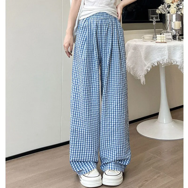 Lady Chic Fashion Plaid High Waist Trousers Women Ins Designer Thin Long Pants Girls Classic Korean Straight Leg Pants
Lady Chic Fashion Plaid High Waist Trousers Women Ins Designer Thin Long Pants Girls Classic Korean Straight Leg Pants