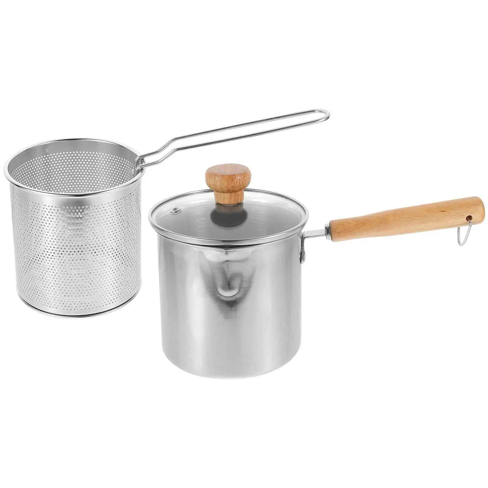 Mini Deep Fryer 304 Stainless Steel Glass Lid Fry Basket Set Nonstick Easy Clean Tempura Pot Small Frying Cookware Household
Mini Deep Fryer 304 Stainless Steel Glass Lid Fry Basket Set Nonstick Easy Clean Tempura Pot Small Frying Cookware Household