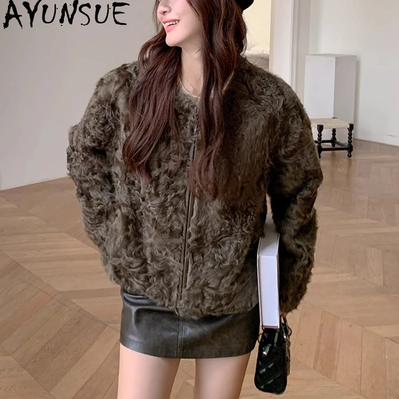 AYUNSUE, шуба из натуральной шерсти, женская зимняя одежда, корейская модная куртка из овечьей овчины, пальто Женское, шуба, женская настоящая
AYUNSUE, шуба из натуральной шерсти, женская зимняя одежда, корейская модная куртка из овечьей овчины, пальто Женское, шуба, женская настоящая