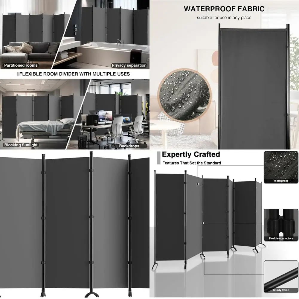 6-панельный экран для конфиденциальности с портативной стальной рамой и застежкой на липучке для дома, офиса, класса и встреч серого цвета
6-панельный экран для конфиденциальности с портативной стальной рамой и застежкой на липучке для дома, офиса, класса и встреч серого цвета