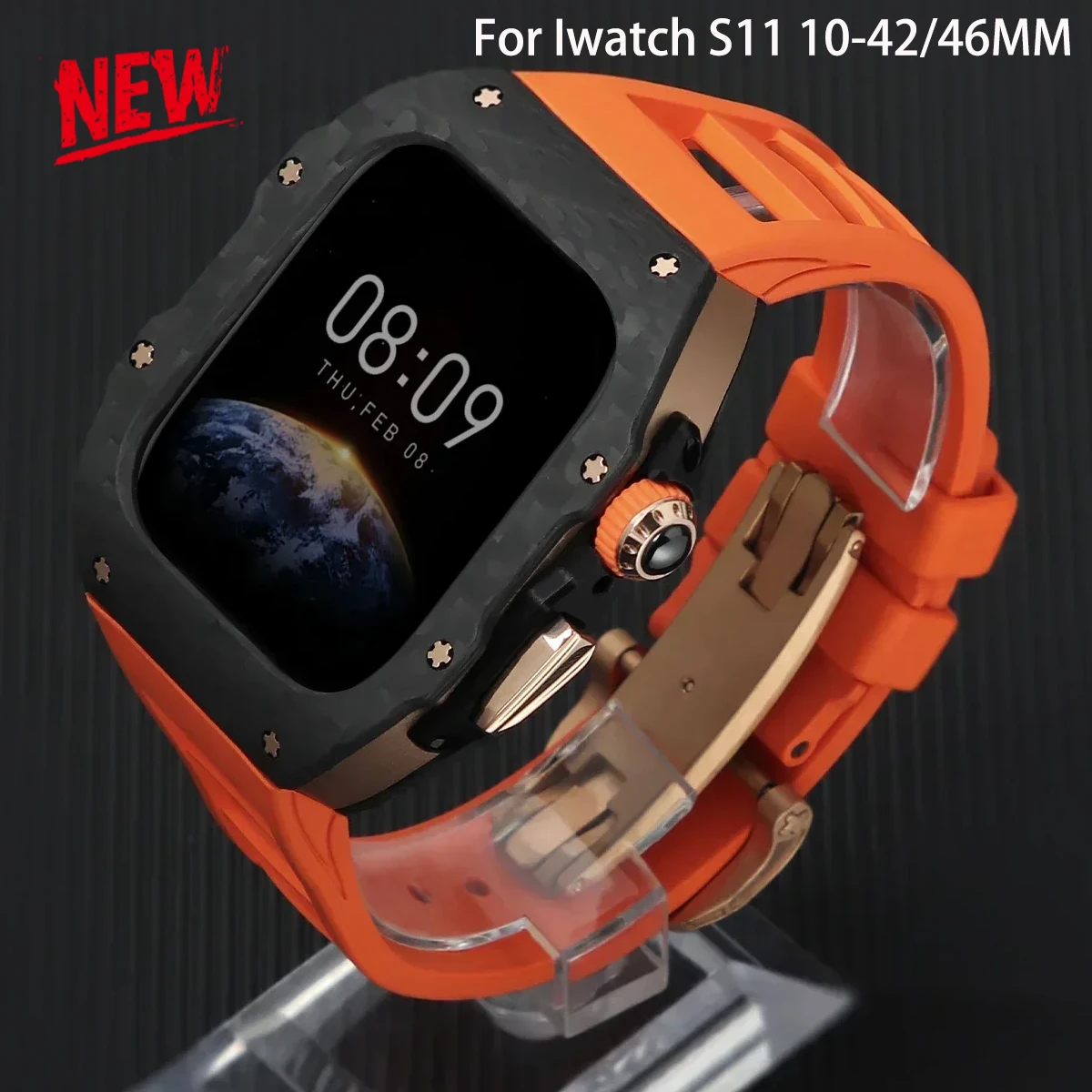 Carbon Fiber Case For Apple Watch S11 10 42 46mm Modification Kit Rubber Strap Sports for IWatch S11 10 42 46 Luxury Refit Mod
Carbon Fiber Case For Apple Watch S11 10 42 46mm Modification Kit Rubber Strap Sports for IWatch S11 10 42 46 Luxury Refit Mod