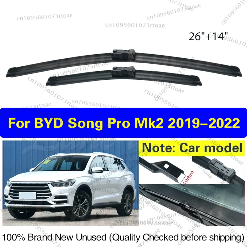For BYD Song Pro Mk2 EV DM 2019 2020 2021 2022 Car Front Wiper Blades Windscreen Windshield Accessories Windows Brushes 26"+14"
For BYD Song Pro Mk2 EV DM 2019 2020 2021 2022 Car Front Wiper Blades Windscreen Windshield Accessories Windows Brushes 26"+14"