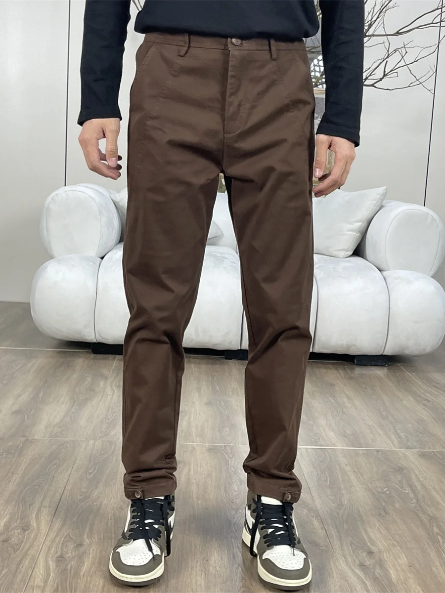 Autumn Winter Men's Slim Straight Leg Elastic Casual Pants Versatile Deep Coffee Color Retro Workwear American Sle Youth
Autumn Winter Men's Slim Straight Leg Elastic Casual Pants Versatile Deep Coffee Color Retro Workwear American Sle Youth