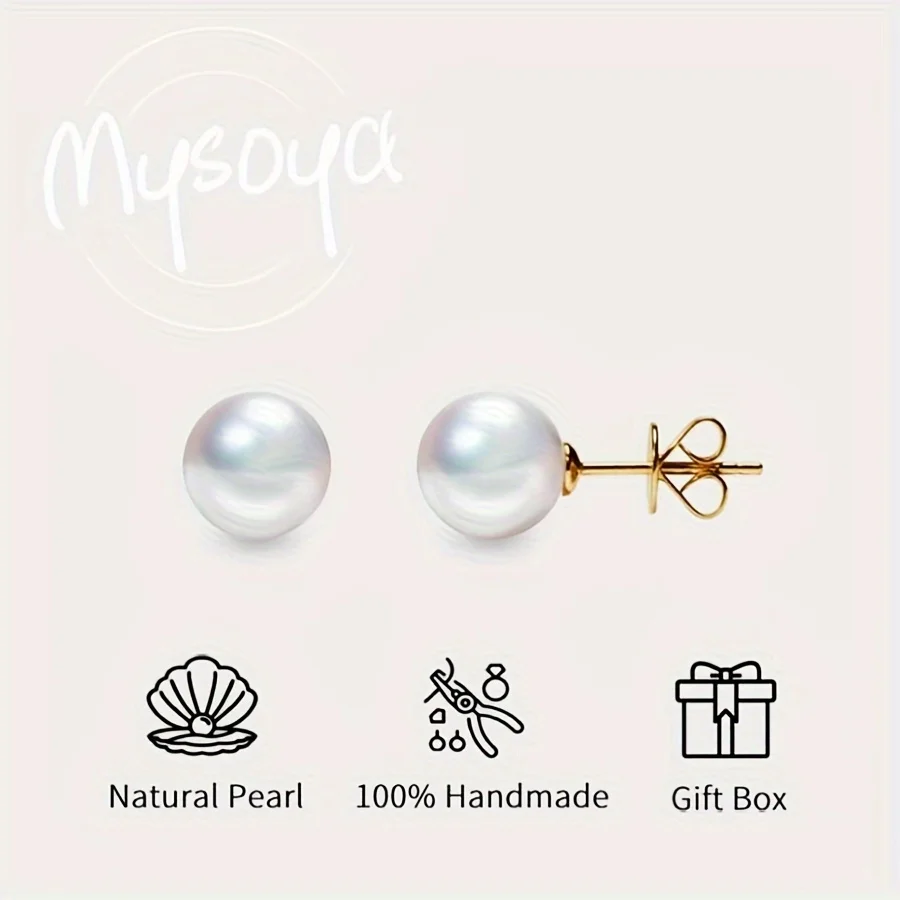 Mysoya Japanese Akoya Seawater Pearl Earrings with Gift Box Perfect Gift for Him Her for Birthdays Weddings Valentine's Day
Mysoya Japanese Akoya Seawater Pearl Earrings with Gift Box Perfect Gift for Him Her for Birthdays Weddings Valentine's Day