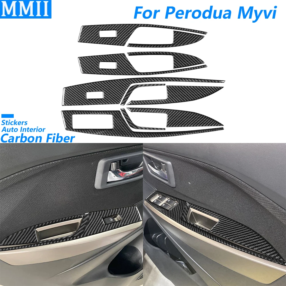 Для Perodua Myvi 2017-2023 углеродное волокно, переключатель управления подъемом окна, панель управления, накладка, аксессуары для салона автомобиля, декоративная наклейка 
Для Perodua Myvi 2017-2023 углеродное волокно, переключатель управления подъемом окна, панель управления, накладка, аксессуары для салона автомобиля, декоративная наклейка