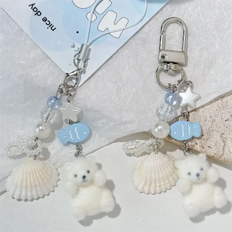 Cartoon Animal Flocked Polar Bear Shell Keychain Pendant Backpack Ornament Bag Lanyard Phone Chain Children Gifts Keyring
Cartoon Animal Flocked Polar Bear Shell Keychain Pendant Backpack Ornament Bag Lanyard Phone Chain Children Gifts Keyring