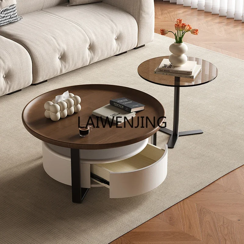 HLZ cream style living room small apartment household solid wood cabinet simple modern rotating coffee table
HLZ cream style living room small apartment household solid wood cabinet simple modern rotating coffee table