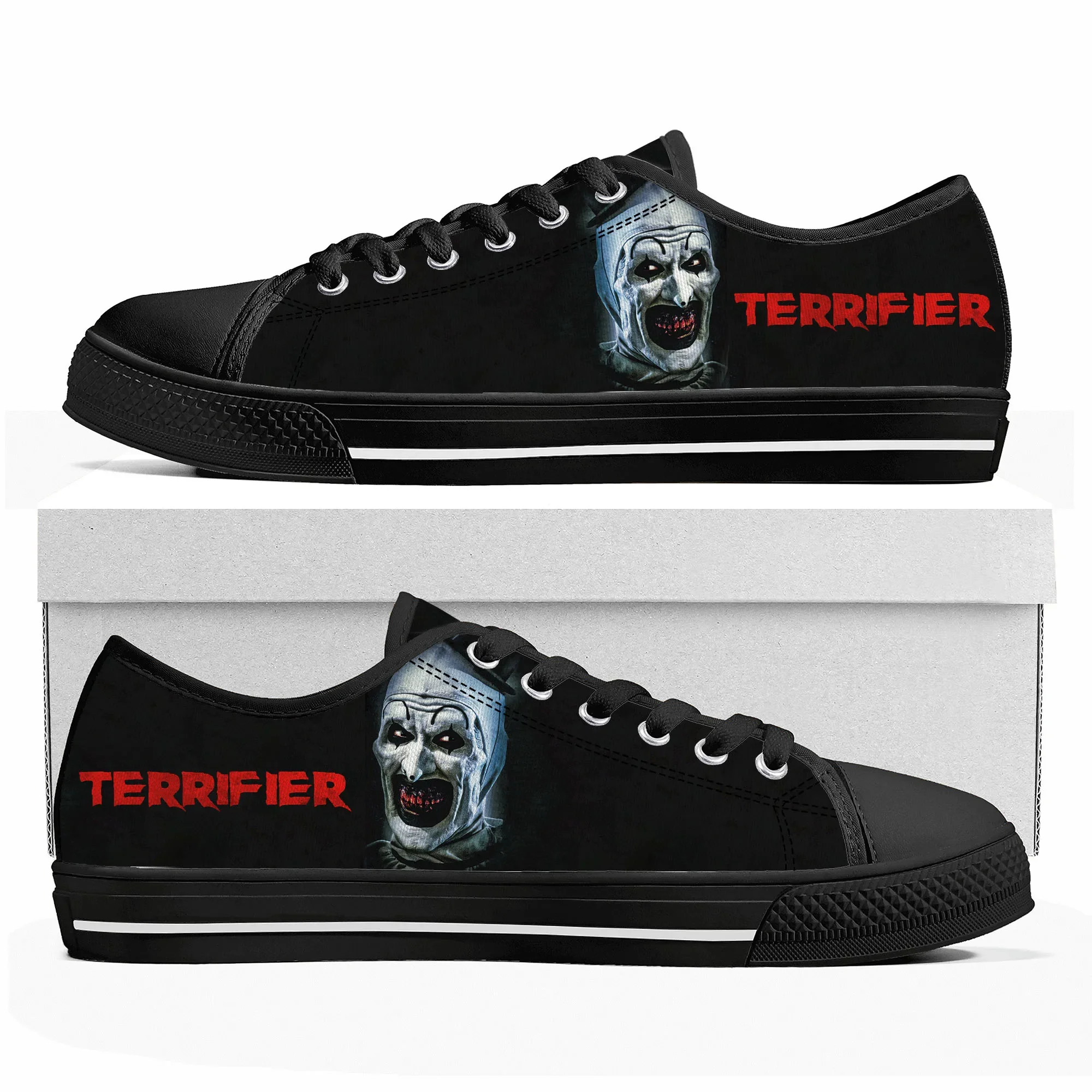 Terrifier Clown halloween Low Top Sneakers Mens Womens Teenager Canvas Sneaker Casual Custom Made Shoes Customize DIY Shoe
Terrifier Clown halloween Low Top Sneakers Mens Womens Teenager Canvas Sneaker Casual Custom Made Shoes Customize DIY Shoe