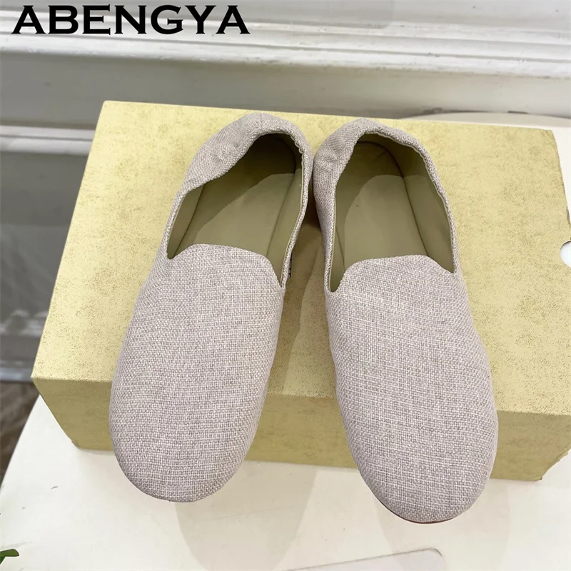 Women's Canvas Shoes Real Leather Doudou Loafers Shoes Round Toe Casual Flat Shoes Summer Moccasins Lady Driving Shoes Women
Women's Canvas Shoes Real Leather Doudou Loafers Shoes Round Toe Casual Flat Shoes Summer Moccasins Lady Driving Shoes Women