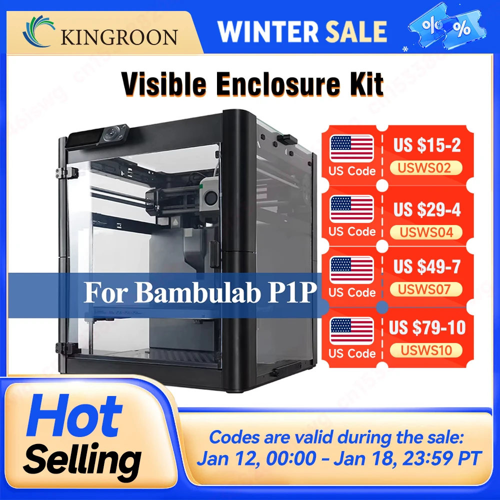 For Bambulab P1P Enclosure Assemble kit Tempered glass+4 Transparent Acrylic Panel+4 Magnetic ABS printing corners+Screws
For Bambulab P1P Enclosure Assemble kit Tempered glass+4 Transparent Acrylic Panel+4 Magnetic ABS printing corners+Screws