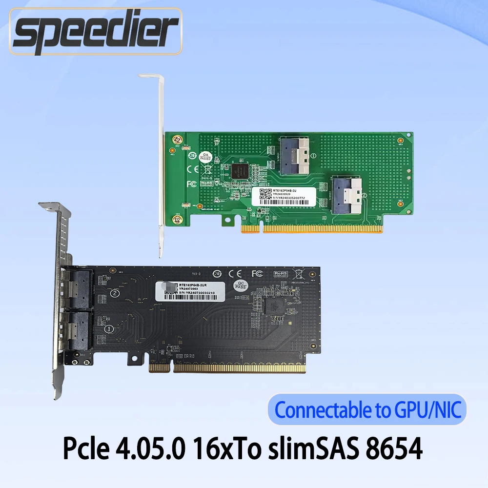 PCIe 4.0 5.0 16x To SlimSAS SFF-8654 Baseplate MCIO Split Card GPU Discrete Graphics/network card,External Expansion Adapter
PCIe 4.0 5.0 16x To SlimSAS SFF-8654 Baseplate MCIO Split Card GPU Discrete Graphics/network card,External Expansion Adapter