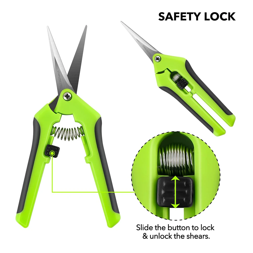 Garden Pruning Shears Set - Stainless Steel Trimming Scissors for Flowers, Branches, Herbs with Non-Slip Ergonomic Handles
Garden Pruning Shears Set - Stainless Steel Trimming Scissors for Flowers, Branches, Herbs with Non-Slip Ergonomic Handles