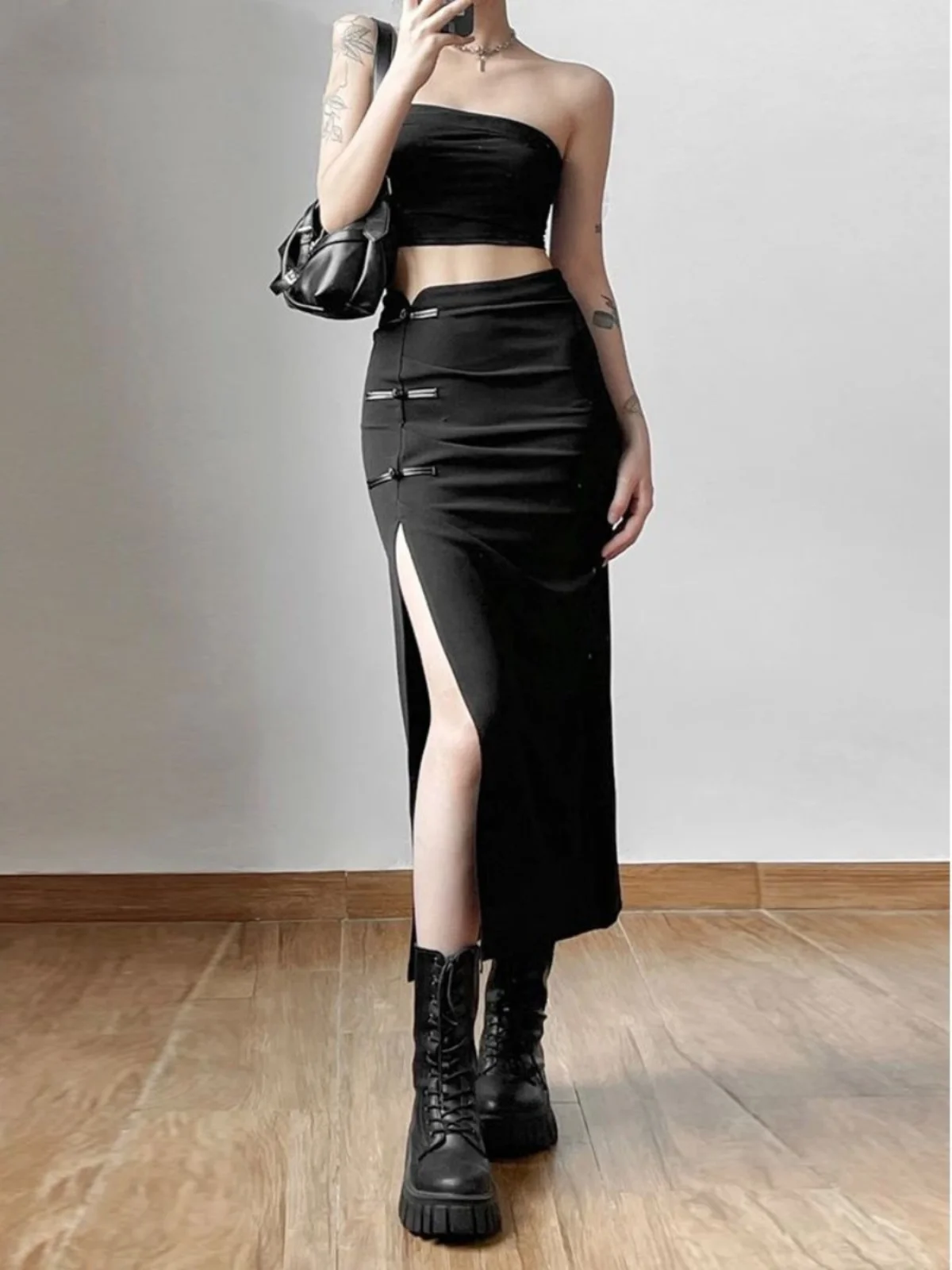 Асимметричная юбка-миди с высоким разрезом в китайском стиле, уличная мода, свободный крой, длинная юбка А-силуэта
Асимметричная юбка-миди с высоким разрезом в китайском стиле, уличная мода, свободный крой, длинная юбка А-силуэта