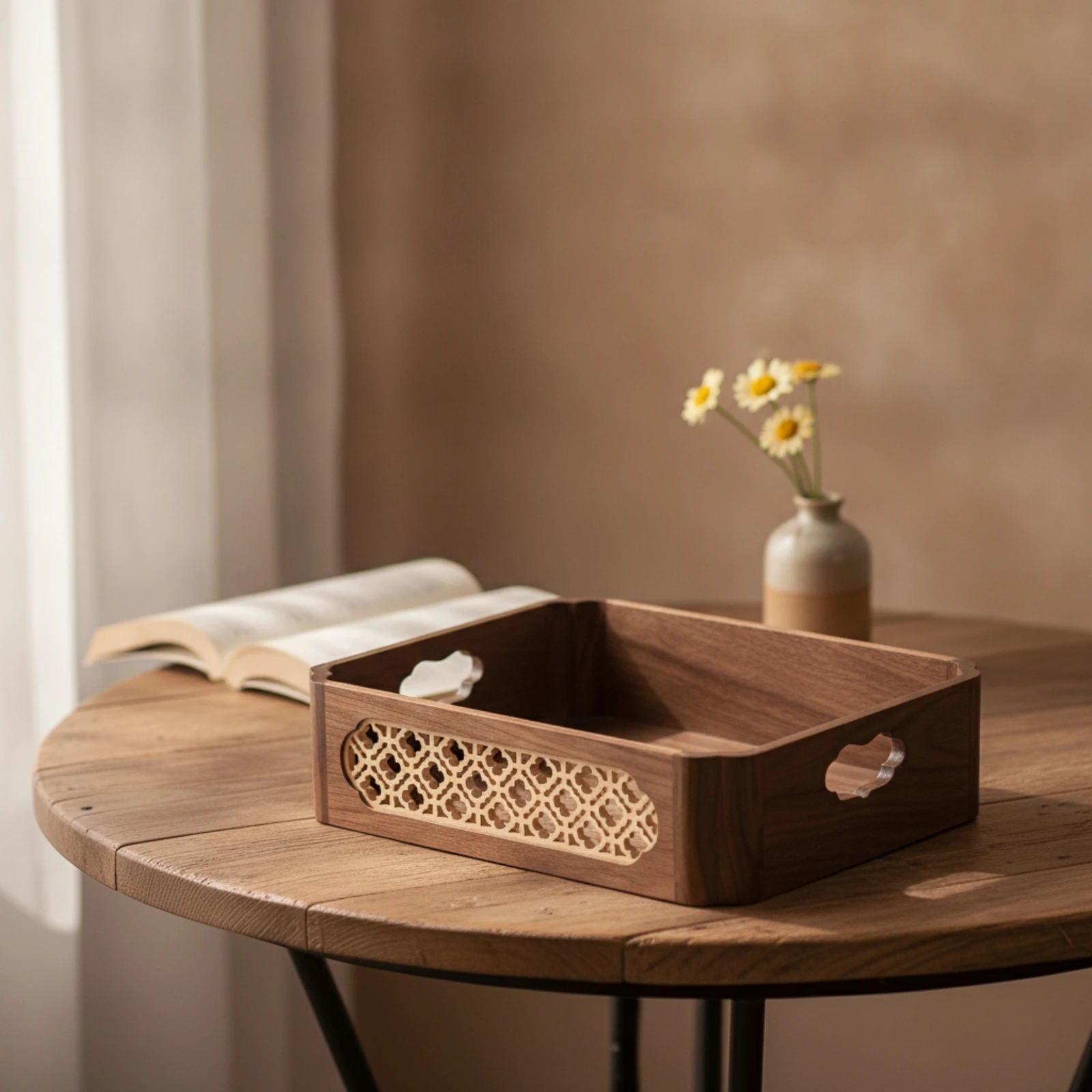 Wood Box with Handles Wooden Storage Box Wood Tray Minimalist Storage Tray Tabletop for Coffee Table, Entryway
Wood Box with Handles Wooden Storage Box Wood Tray Minimalist Storage Tray Tabletop for Coffee Table, Entryway
