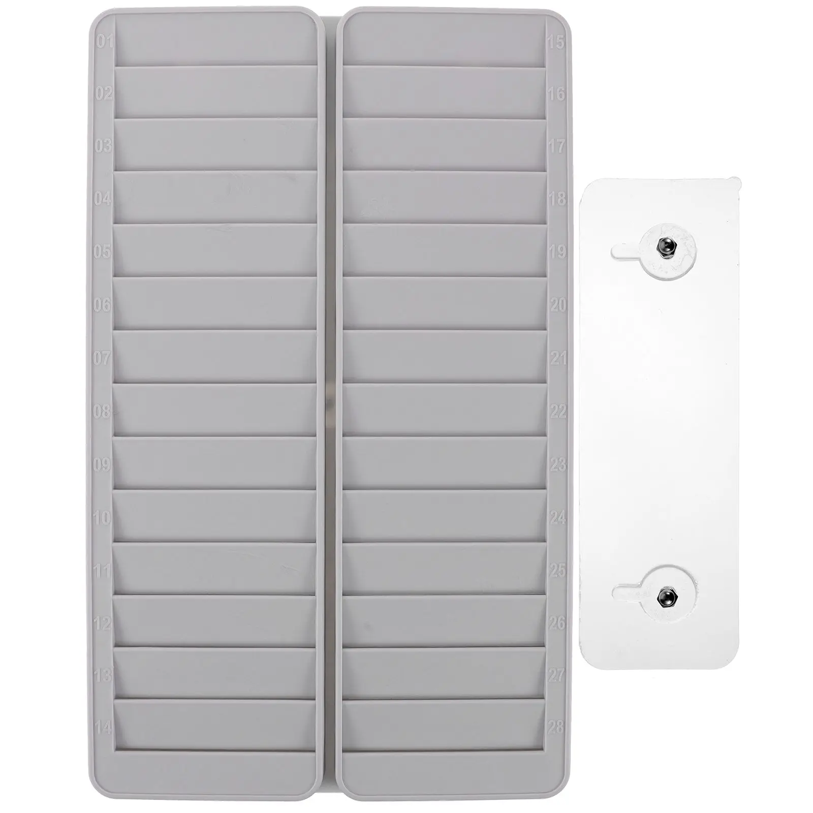 28 Slots Card Holder Wall Mount Id Rack Grey Attendance Office Supply Plastic Storage Desk Organizer
28 Slots Card Holder Wall Mount Id Rack Grey Attendance Office Supply Plastic Storage Desk Organizer