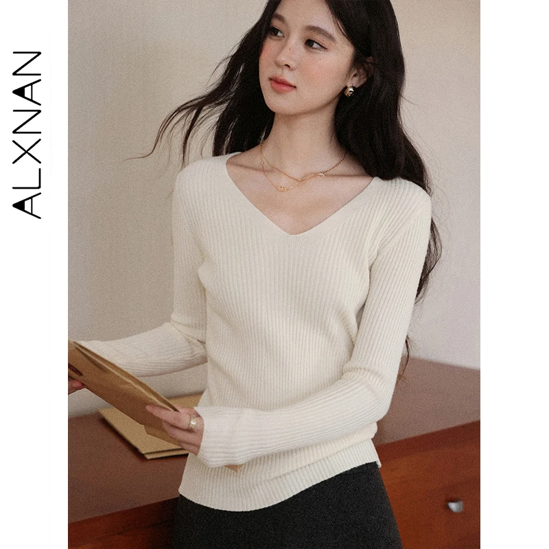 ALXNAN V-neck Sweater Women's Autumn Slim-fit Long Sleeve Pullovers 2025 Fall Apricot Casual Elegant Basic Female Sweater L58035
ALXNAN V-neck Sweater Women's Autumn Slim-fit Long Sleeve Pullovers 2025 Fall Apricot Casual Elegant Basic Female Sweater L58035