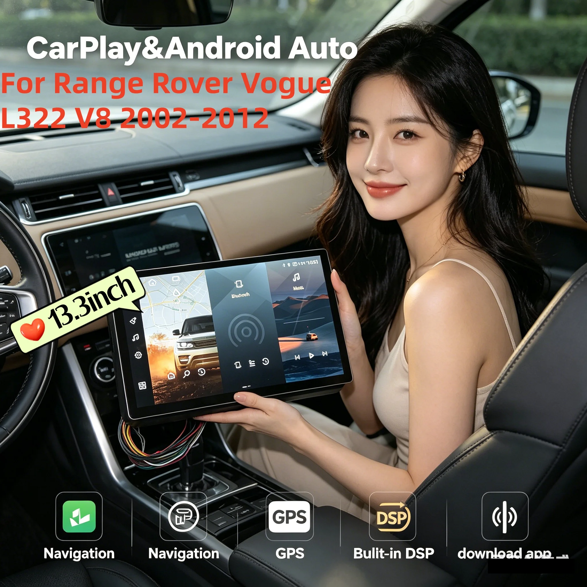 13.3"Touch Screen Android 14 Car Radio AC Panel For Range Rover Vogue L322 V8 2002-2012 Multimedia Player GPS 4G Carplay FM DSP
13.3"Touch Screen Android 14 Car Radio AC Panel For Range Rover Vogue L322 V8 2002-2012 Multimedia Player GPS 4G Carplay FM DSP
