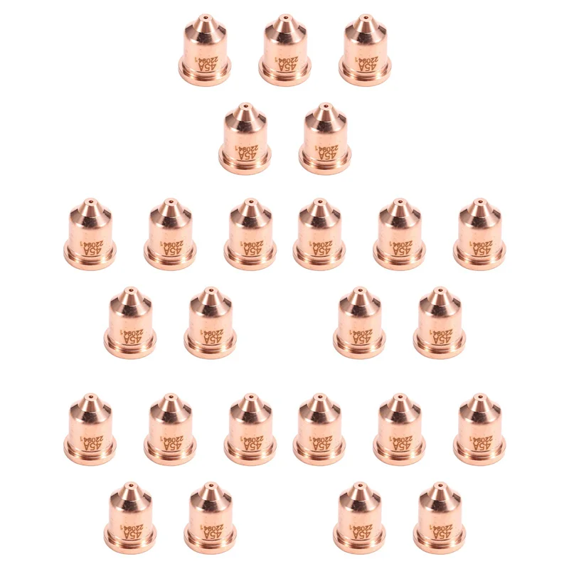 TFORU-25Pcs 220941 Nozzle Tips 45A Fit For Powermax 45XP/65/85/105 Plasma Cutting Torch Consumables
TFORU-25Pcs 220941 Nozzle Tips 45A Fit For Powermax 45XP/65/85/105 Plasma Cutting Torch Consumables