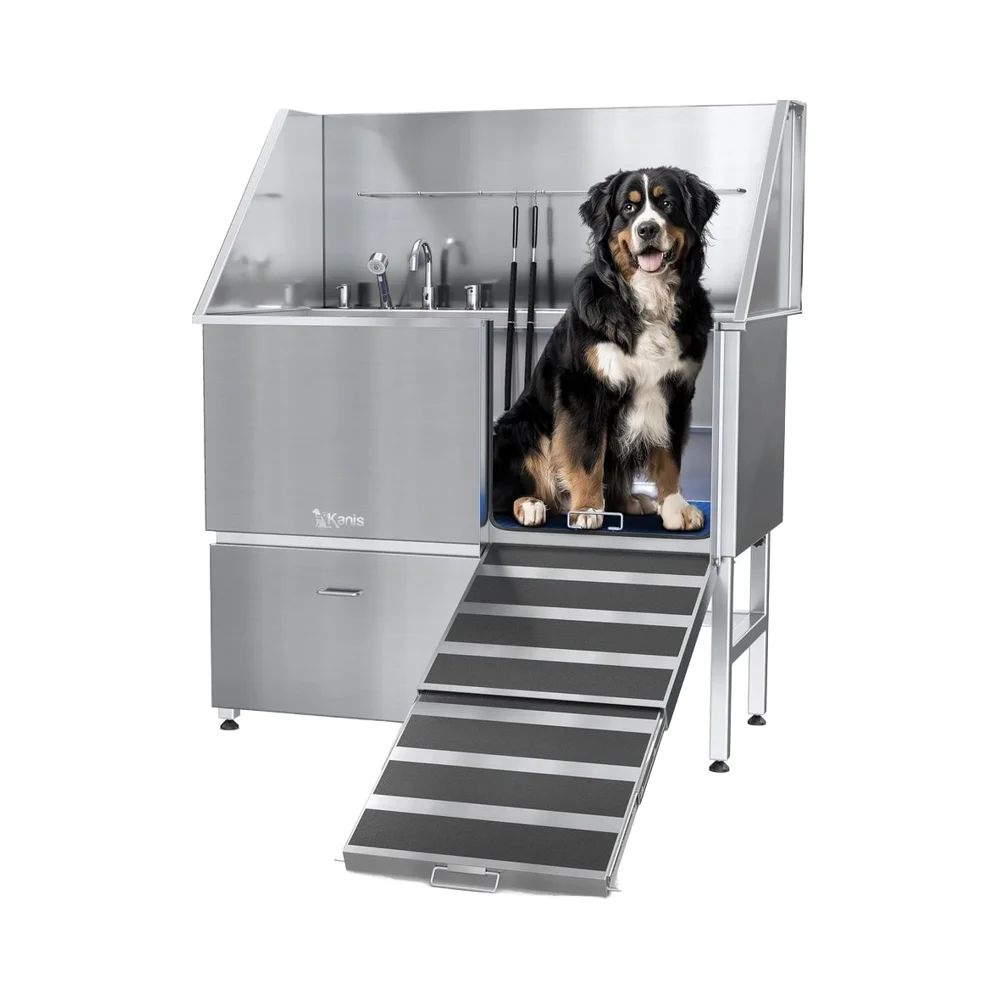 Профессиональная станция для купания собак, ванна для ухода за собаками из нержавеющей стали, ящик для хранения правой рампа, напольная решетка, кран для маленьких домашних животных
Профессиональная станция для купания собак, ванна для ухода за собаками из нержавеющей стали, ящик для хранения правой рампа, напольная решетка, кран для маленьких домашних животных