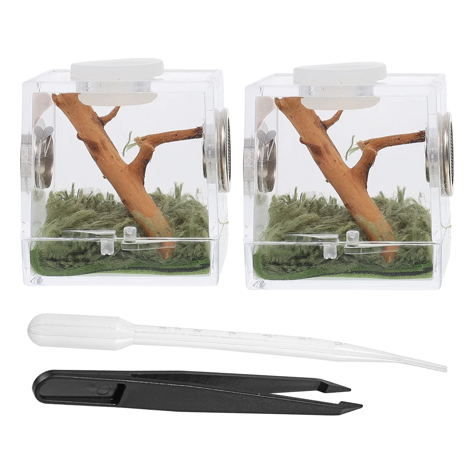 2Set Spider Habitat Box Small Pet Ecological Breeding Cage Portable Insect Reptile Enclosure Landscape Case for Jumping Spiders
2Set Spider Habitat Box Small Pet Ecological Breeding Cage Portable Insect Reptile Enclosure Landscape Case for Jumping Spiders