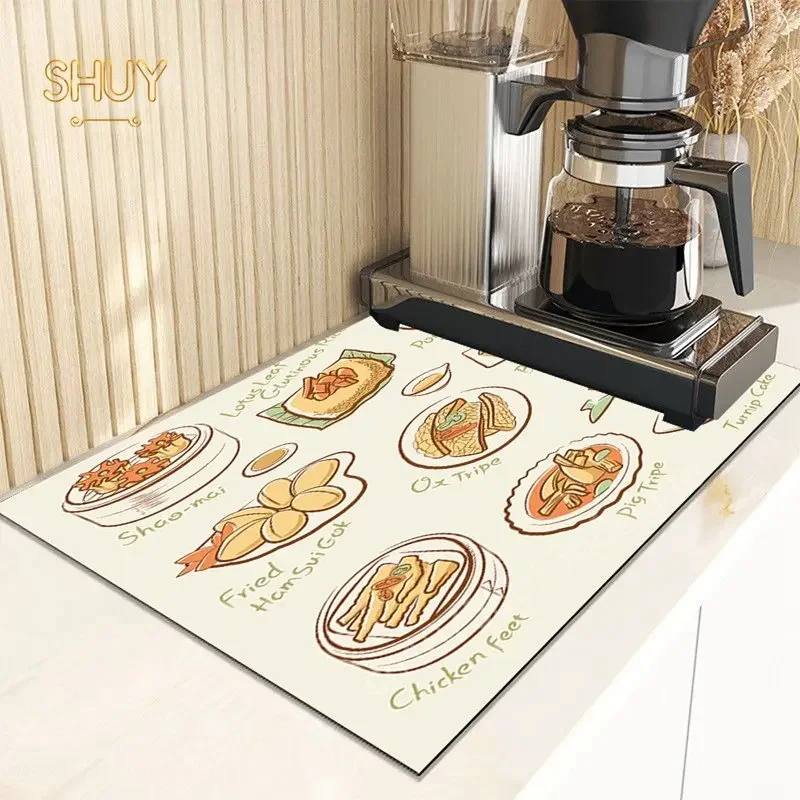 Set of Food Drain Pad Kitchen Dish Drying Mat Tablewear Non Slip Super Absorbernt Living Room Home Decoration Coffee Tablemat
Set of Food Drain Pad Kitchen Dish Drying Mat Tablewear Non Slip Super Absorbernt Living Room Home Decoration Coffee Tablemat