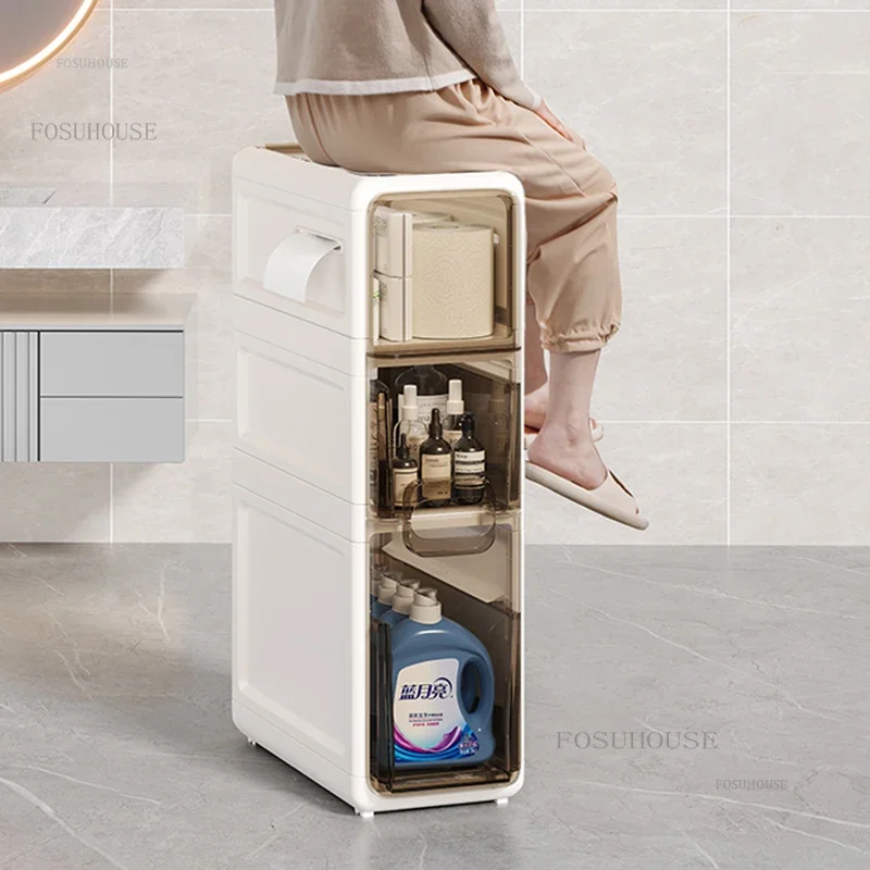 Modern Storage Racks for Bathroom Narrow Gap Storage Cabinet Floor-standing Multi-layer Toilet Bathroom Cabinet with Pulleys
Modern Storage Racks for Bathroom Narrow Gap Storage Cabinet Floor-standing Multi-layer Toilet Bathroom Cabinet with Pulleys
