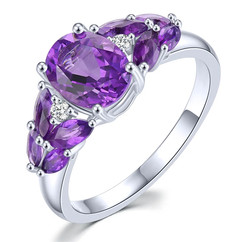 Real 2.5 Carats 925 Sterling Silver Rings Natural Purple Gemstone 925 Silver Ring With Stone Wedding Ring For Women Ladies Ring
Real 2.5 Carats 925 Sterling Silver Rings Natural Purple Gemstone 925 Silver Ring With Stone Wedding Ring For Women Ladies Ring