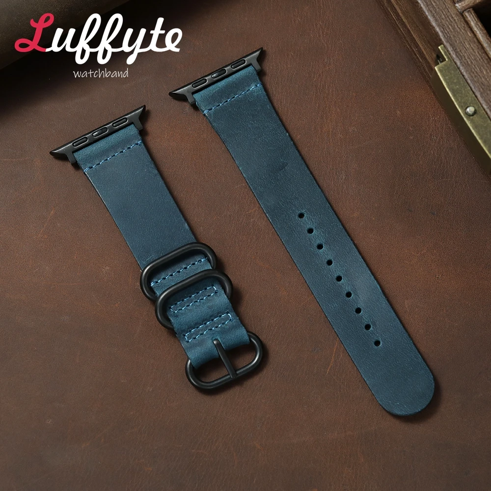 Black Green Blue Genuine Leather for Apple Watch 38/40/41/42/44/45/46/49mm Wrist Bracelets for Iwatch 1-10 SE Ultra 2 Band
Black Green Blue Genuine Leather for Apple Watch 38/40/41/42/44/45/46/49mm Wrist Bracelets for Iwatch 1-10 SE Ultra 2 Band
